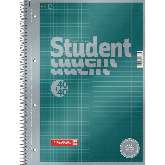 Premium Collegeblock A4 - Duo Lineatur 27 + 28