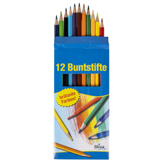 12 Holzbuntstifte