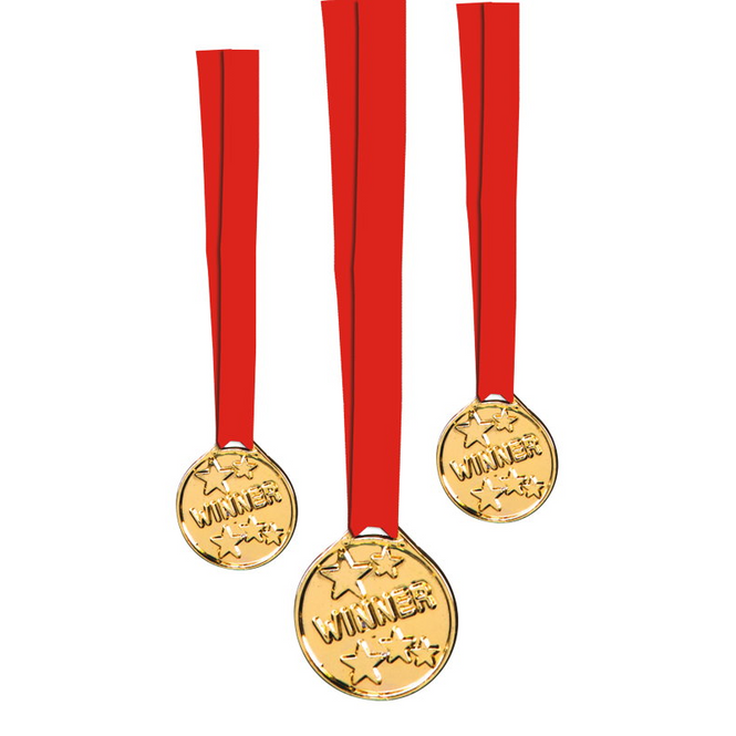 Medaillen - Ø = ca. 4 cm - 6 Stück 