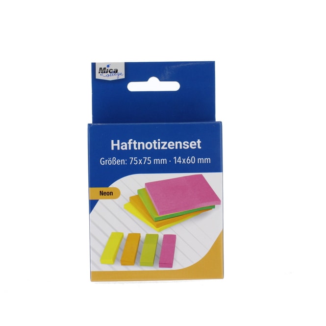 Haftnotizenset - Neon - 8 Blöcke à 50 Blatt