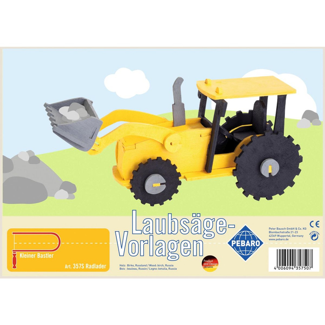 Laubsägevorlage Radlader