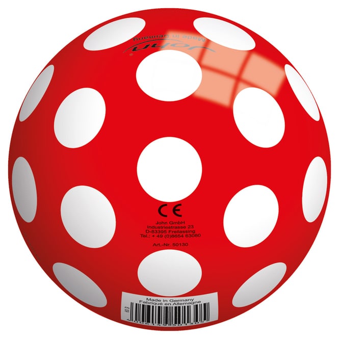 Ball - rot mit weißen Punkten - 5 Zoll 