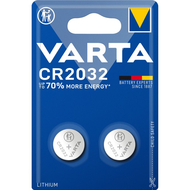 2 Knopfzellen - Varta CR2032  