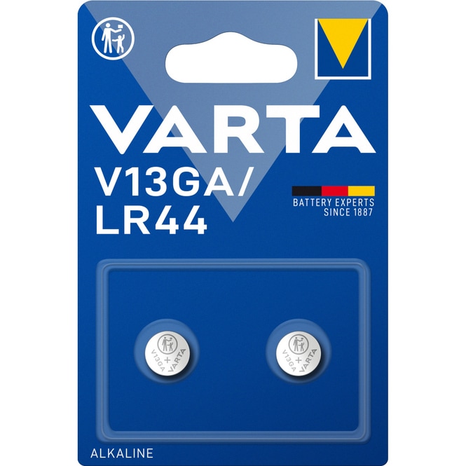 2 Knopfzellen - Varta V13GA - Alkaline 1,5V LR44 