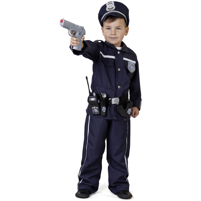Kostüm - Polizist - für Kinder - 3-teilig - verschiedene Größen 