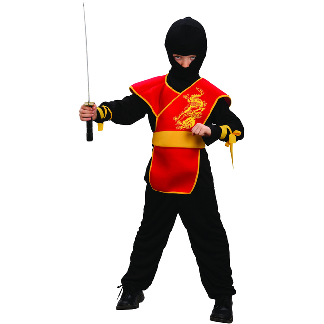 Kostüm - Ninja - für Kinder - 5-teilig - verschiedene Größen 