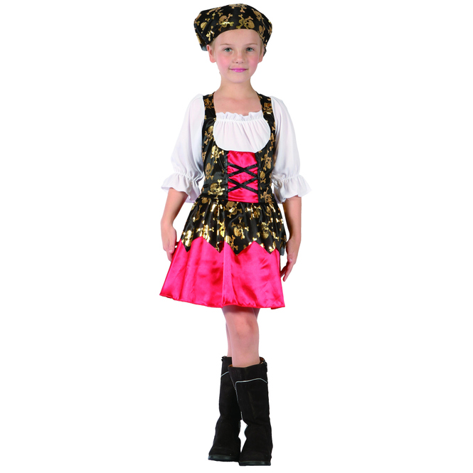 Kostüm - Piratenmädchen - für Kinder - 2-teilig - Größe 146/152