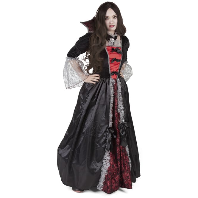 Kostüm - Vampirkönigin - für Erwachsene - 2-teilig - verschiedene Größen 