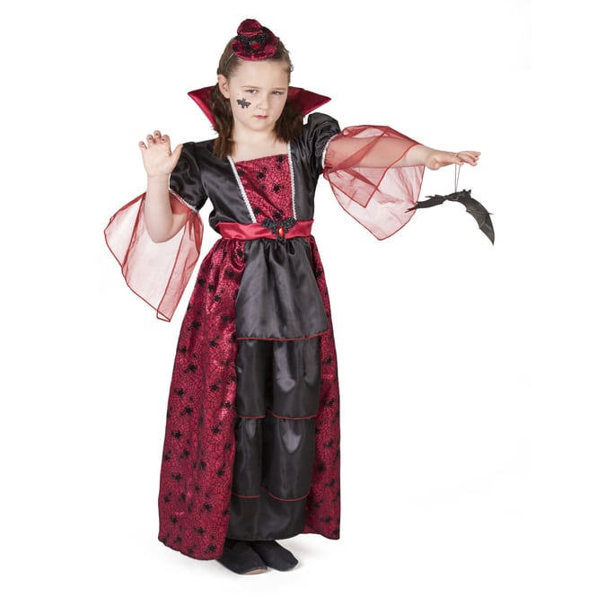 Kostüm - Vampirprinzessin - für Kinder - 2-teilig - verschiedene Größen 