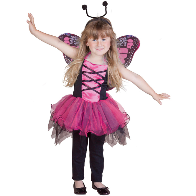 Kostüm - Schmetterling - für Kinder - 3-teilig - verschiedene Größen 