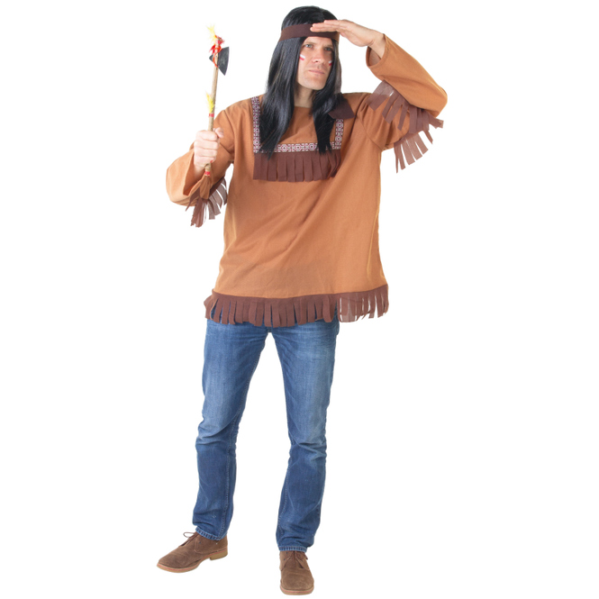 Kostüm - Indianer - für Erwachsene - 2-teilig - Größe 52/54