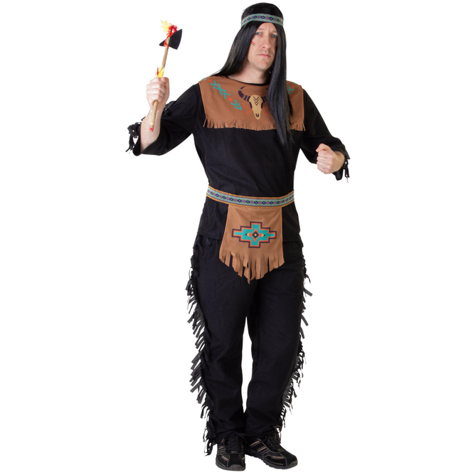Kostüm - Indianer - für Erwachsene - 3-teilig - Größe 56/58