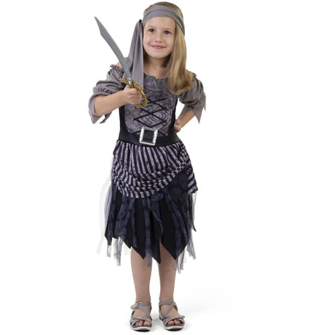 Kostüm - Piratin - für Kinder - 2-teilig - verschiedene Größen 