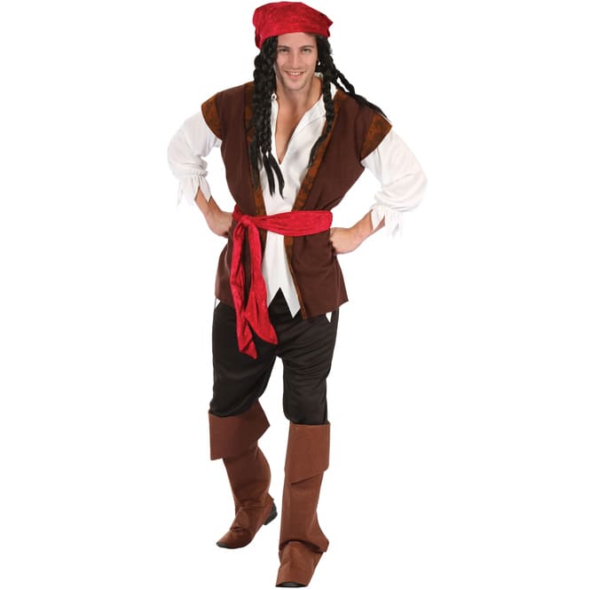 Kostüm - Pirat - für Erwachsene - 4-teilig - Größe 56/58