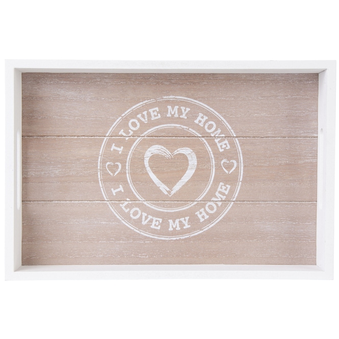 Tablett - I Love My Home - aus Holz - verschiedene Größen klein