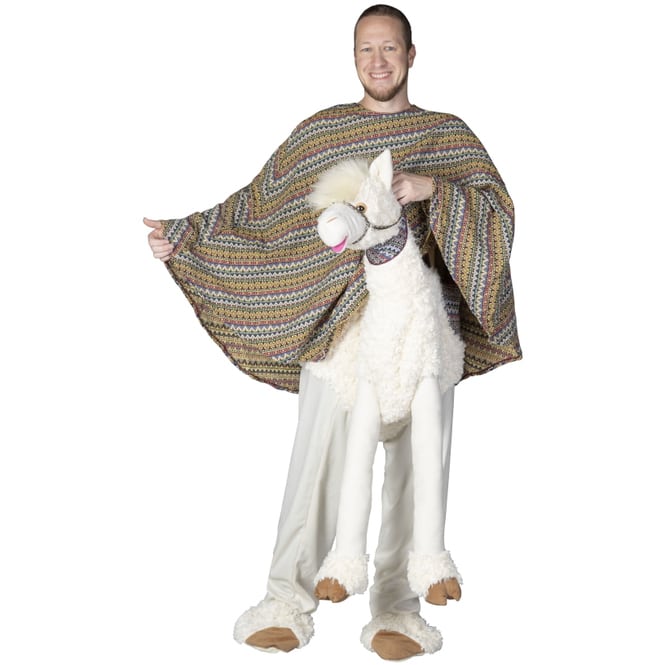 Huckepack-Kostüm - Lama - für Erwachsene 