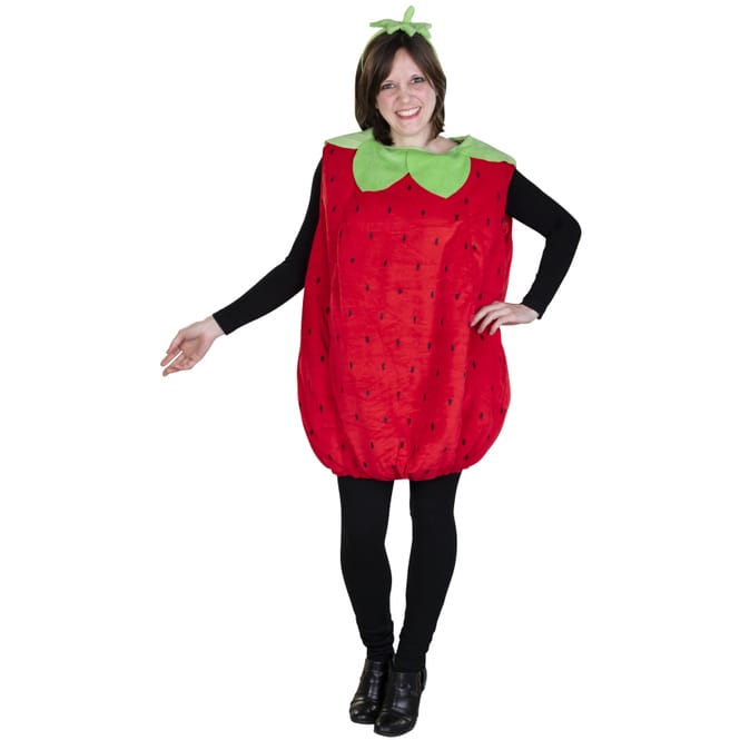 Kostüm - Erdbeere - für Erwachsene - 2-teilig 
