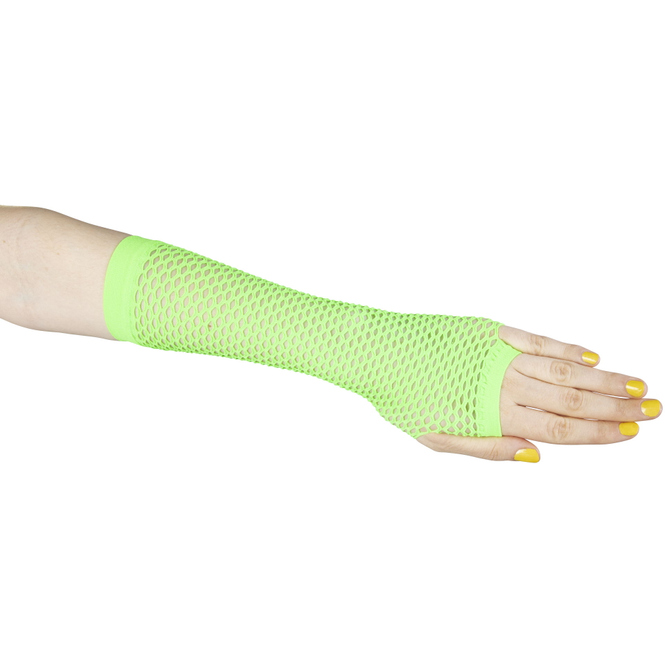 Netzhandschuhe - für Erwachsene - lang - grün