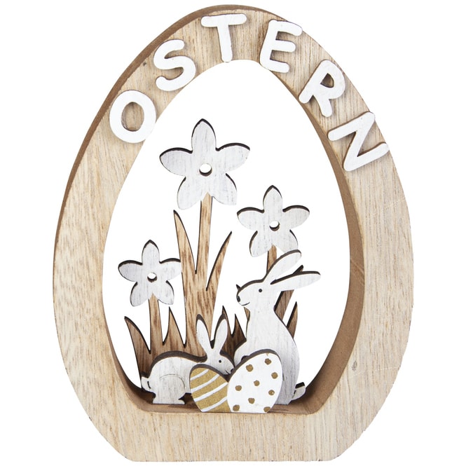 Osterei - aus Holz - 11 x 14 cm 