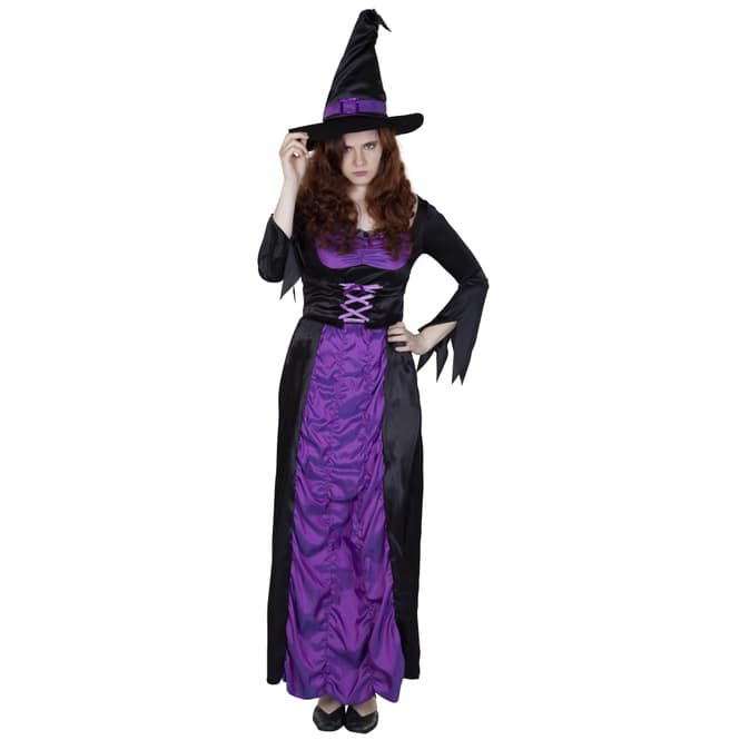 Kostüm - Böse Hexe - für Erwachsene - 2-teilig - verschiedene Größen 