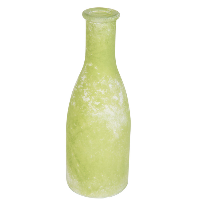 Vase - aus Glas - ca. 6,5 x 18,5 cm - grün