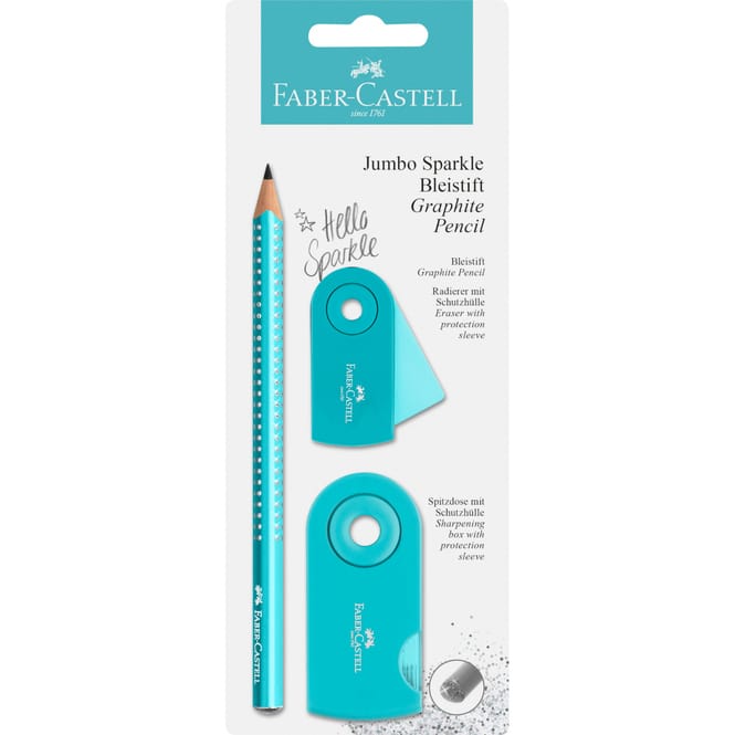 Faber-Castell - Jumbo Sparkle Bleistift - pearl mintgrün 