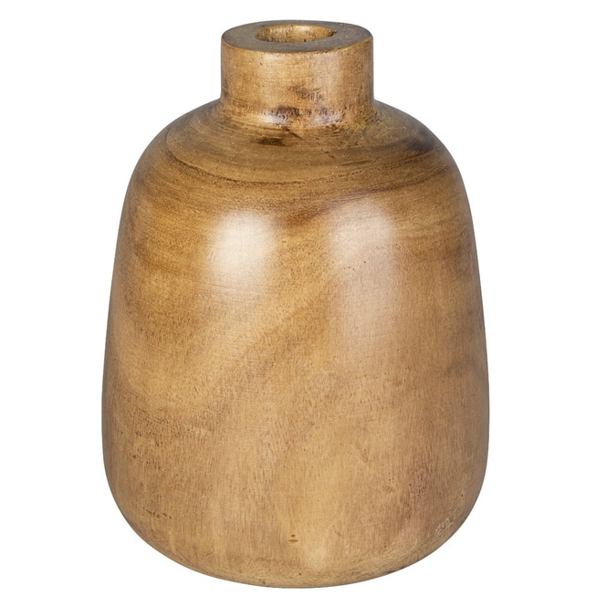 Vase - aus Holz - ca. 17 x 21 cm 