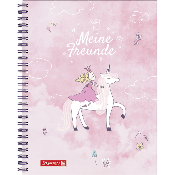Brunnen - Freundebuch DIN A5 - Unicorn Princess 