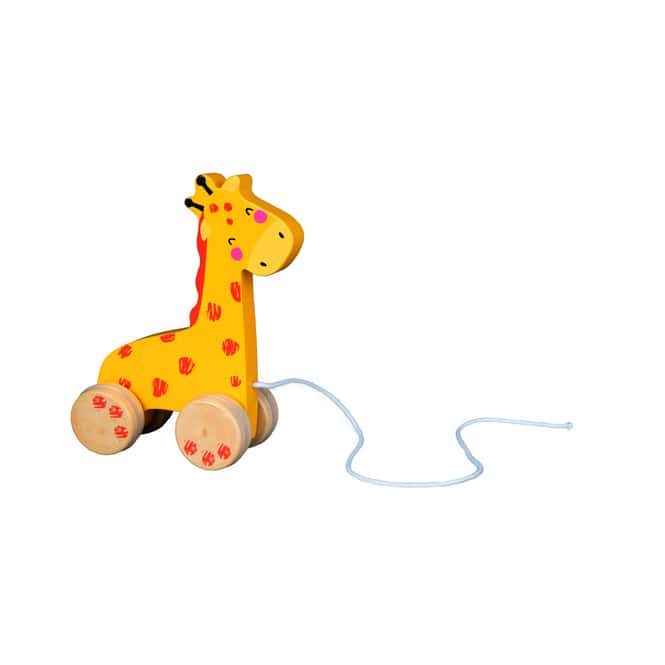 Besttoy - Nachziehtier - Giraffe - gelb 
