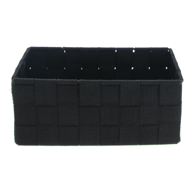 Aufbewahrungsbox schwarz - aus Textil