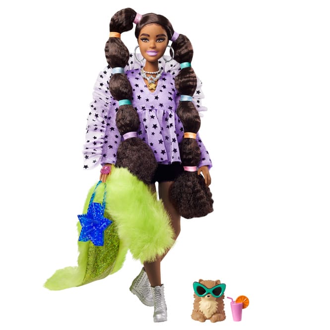 Barbie - Extra Puppe mit Zöpfen  
