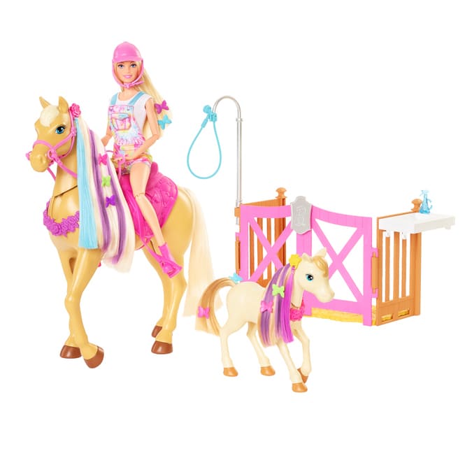 Barbie - Puppe mit Pferd und Fohlen 