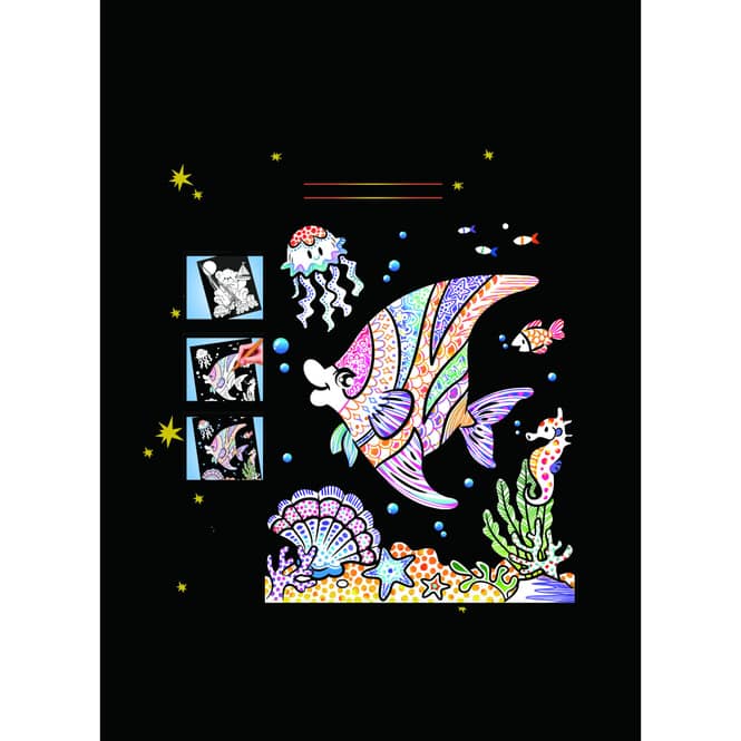 Besttoy - Kratzbild Regenbogen - Fisch 