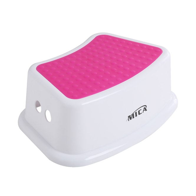 MICA - Trittschemel- weiß / pink 