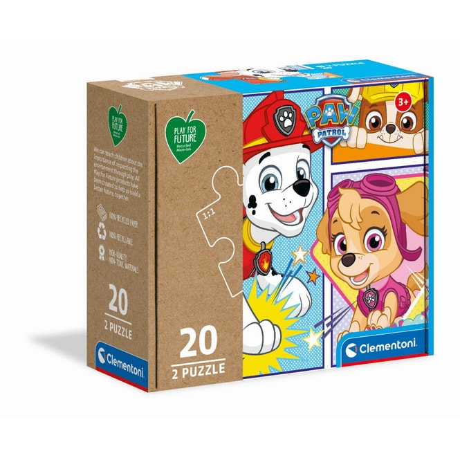 Paw Patrol - Play for Future - Kinderpuzzle - 2 x 20 Teile 