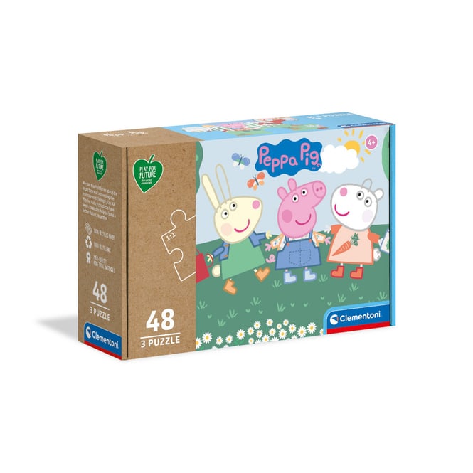 Peppa Wutz - Play for Future Puzzle - 3 x 48 Teile 