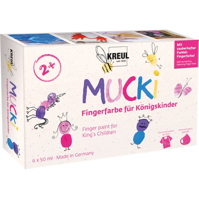 MUCKI-Fingerfarbe für Königskinder - 6er Set 
