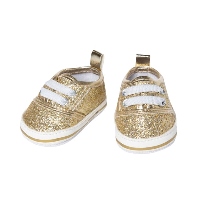 Glitzer-Sneakers - gold - Größe 38 - 45 cm  