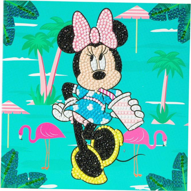 Minnie Maus - Crystal Art - Kristallkarte 