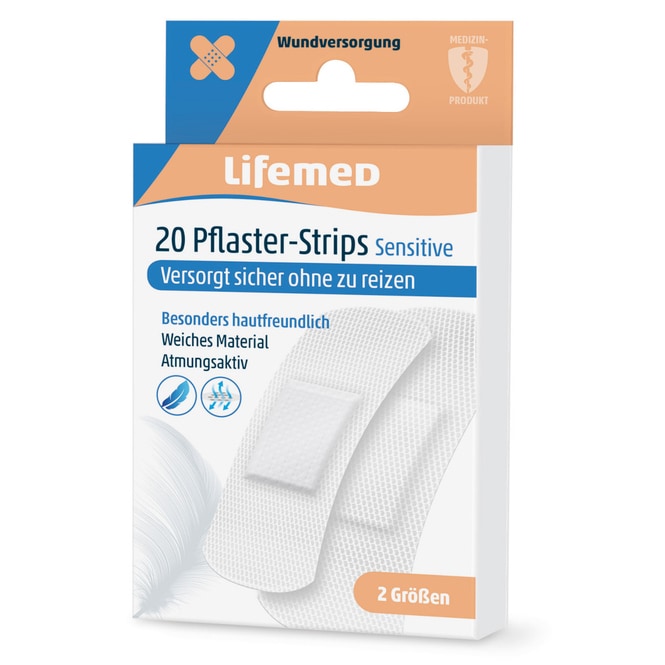 Lifemed® - Pflaster-Strips - weiß - 20 Stück