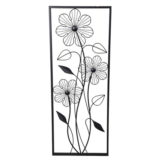 Wanddeko - Blumen - ca. 34,5 x 2 x 91 cm 