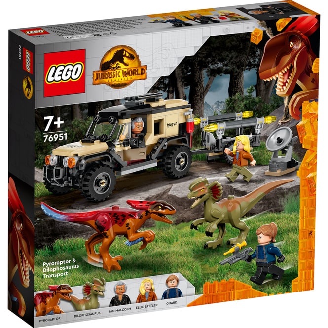 LEGO® Jurassic World™ 76951 - Pyroraptor & Dilophosaurus Transport 