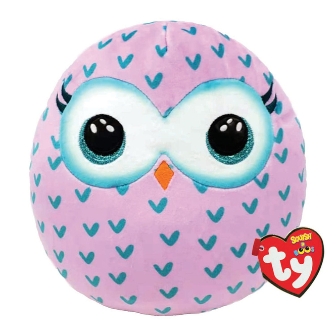 Ty Squish-A-BooOwen Owl Eule Plüsch Kissen 35cm Plush Pillow Stofftier 