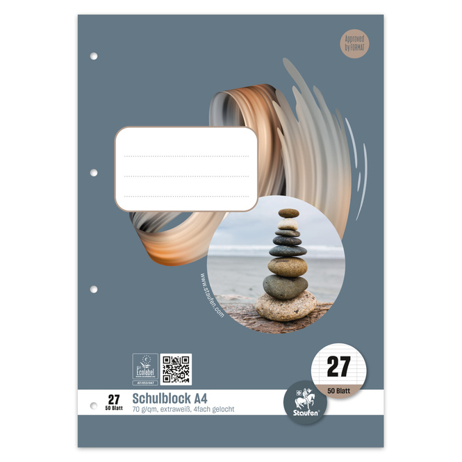 Staufen - Premium Briefblock DIN A4 - Lineatur 27 