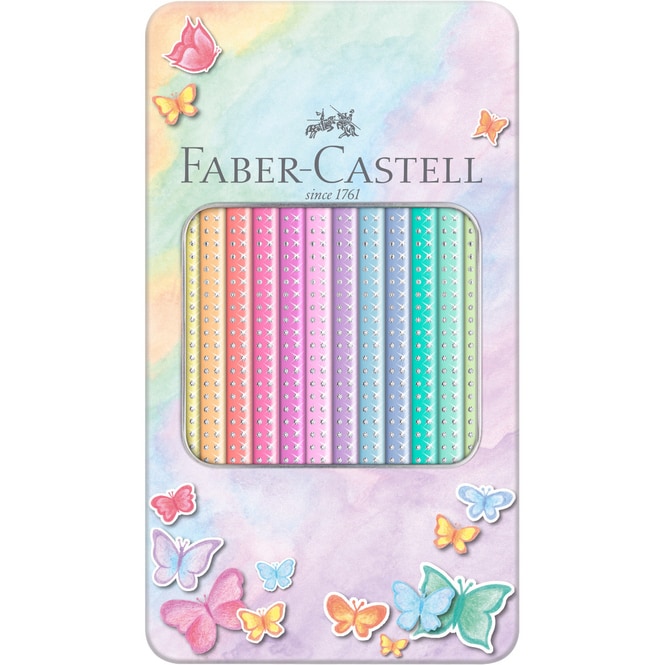 Faber-Castell - Sparkle-Pastell Buntstifte im Etui - 12 Farben  