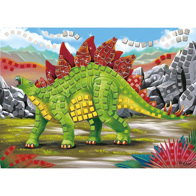 Besttoy - Glitzermosaik Bastelset - Stegosaurus 