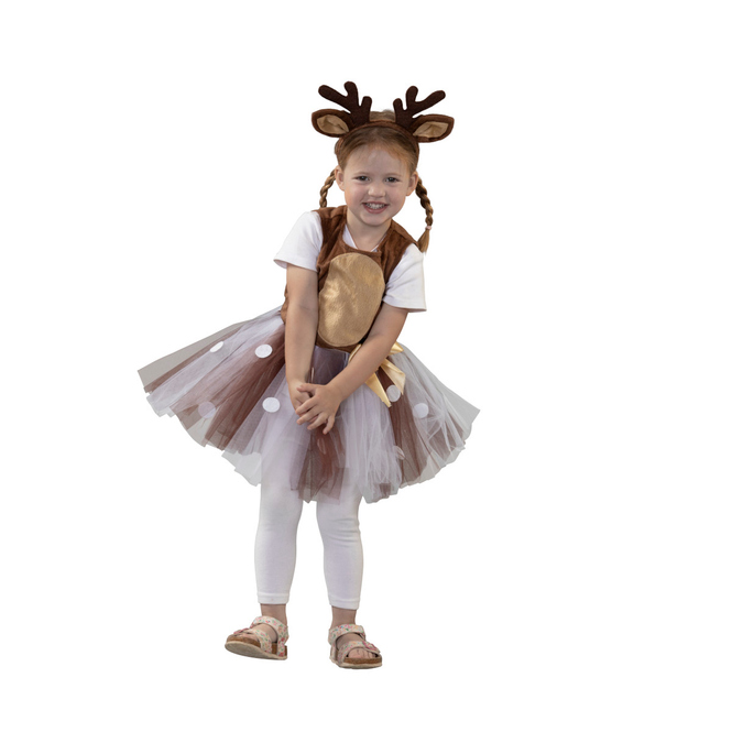 Kostüm - Rentier - für Kinder - 2-teilig - Größe 110/116