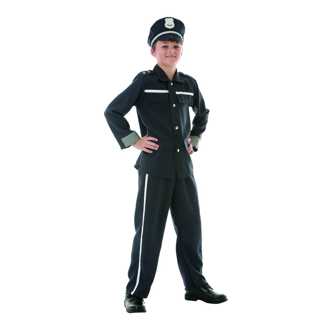 Kostüm - Polizist - 3-teilig - für Kinder - Größe 122/128