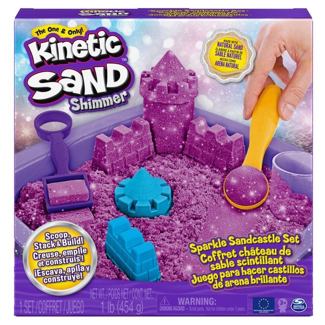 Kinetic Sand - Schimmer Sandbox Set - lila