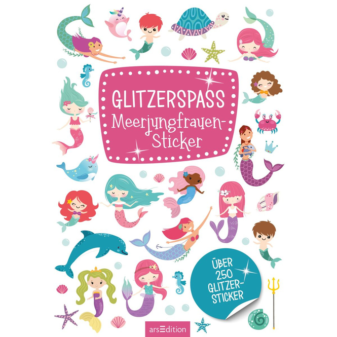 Glitzerspass -  Meerjungfrauen-Sticker 